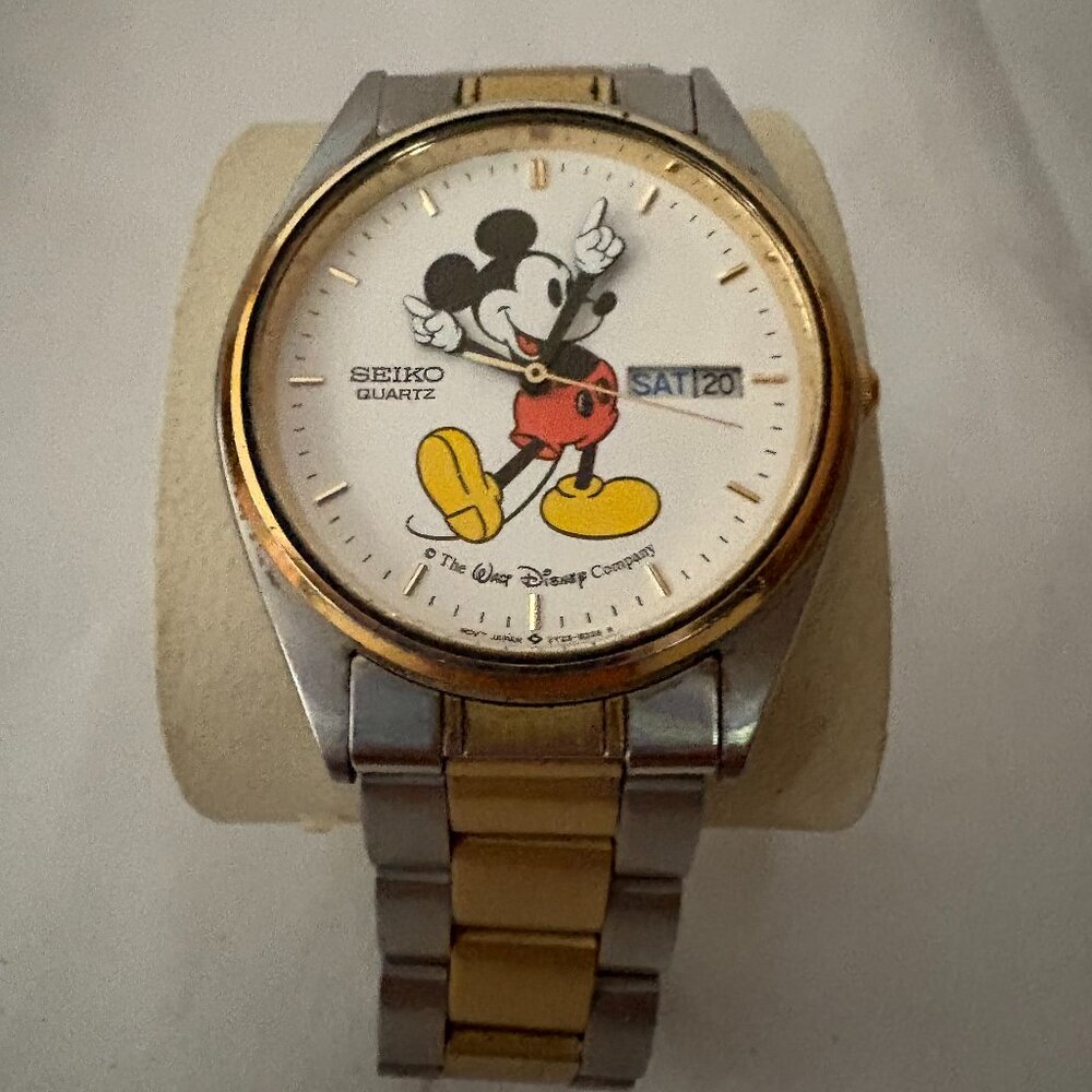 Vintage Seiko Two-Tone Mickey Mouse  Quartz  Watch